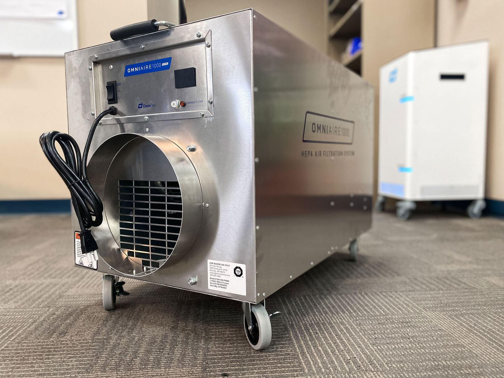 OmniAire 1000 Prime Portable Commercial HEPA Filter Dust Collector - Image 2