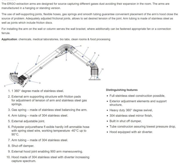 AER Portable Source Capture Dust Collector with Arm - Image 3