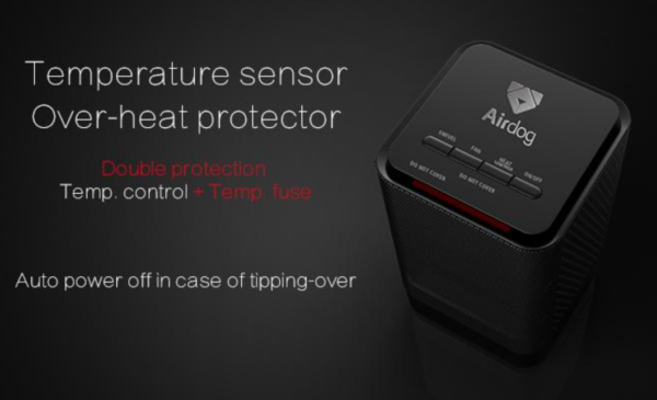 Airdog Mini Oscillating Desktop Fan Space Heater - Image 9