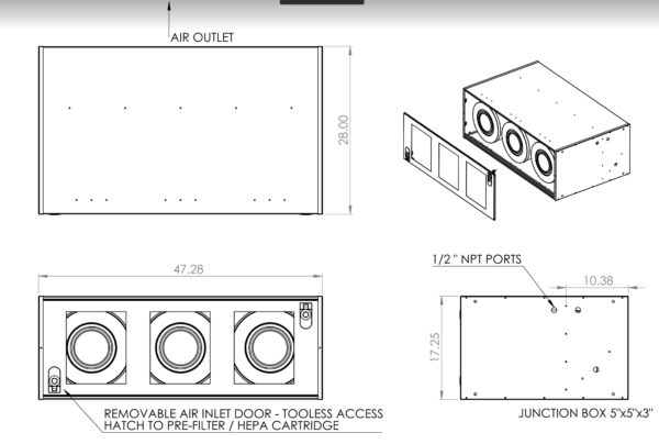 Amaircare Eliminator ES3X Ambient Air Cleaner - Image 3