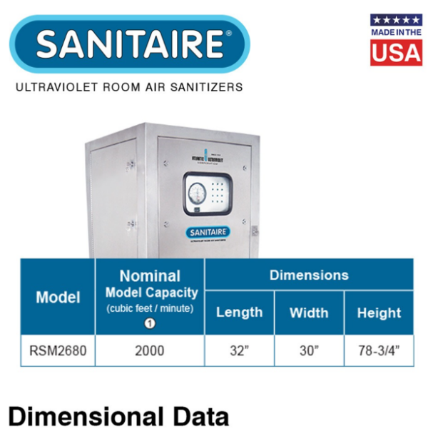 Atlantic UV Corporation SANITAIRE RSM2680 Mobile Air Sanitizer - Image 3
