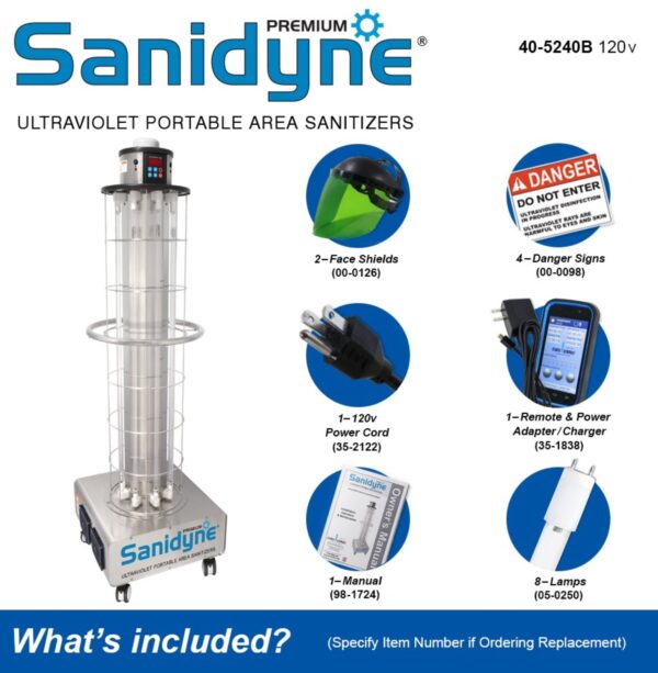 Atlantic UV Corporation Sanidyne Premium Portable UV Air and Surface Sanitizer System - Image 10