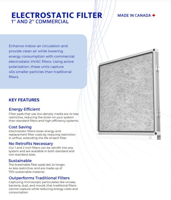 BLADE PRO Commercial Electrostatic HVAC Air Filter - 1 Inch - Image 6