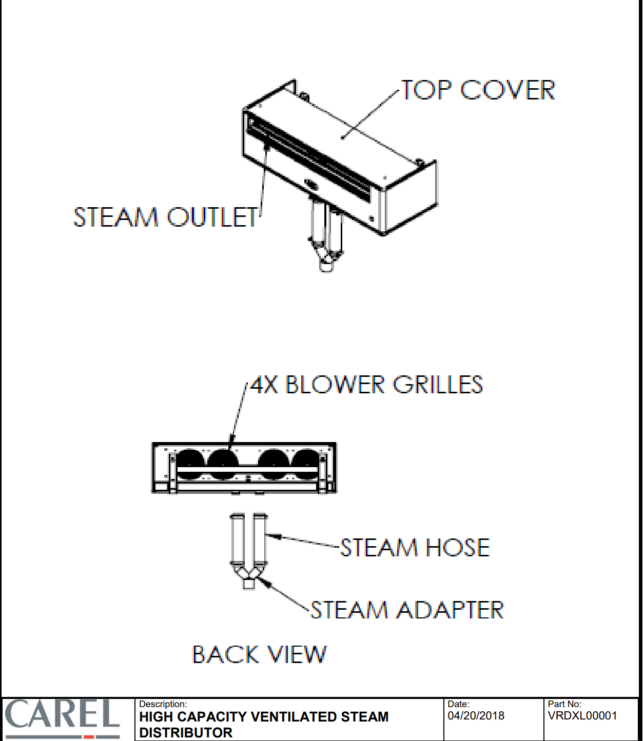 Carel UG Gasteam Commercial Natural Gas - Propane Hot Steam Room Humidifier - Image 4