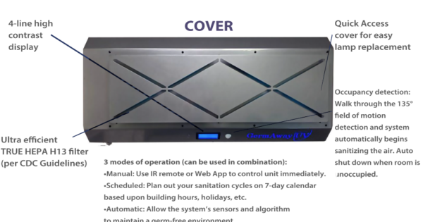 GermAwayUV Centurion Wall Mount UV Light Air Sanitizer Purifier - Image 7