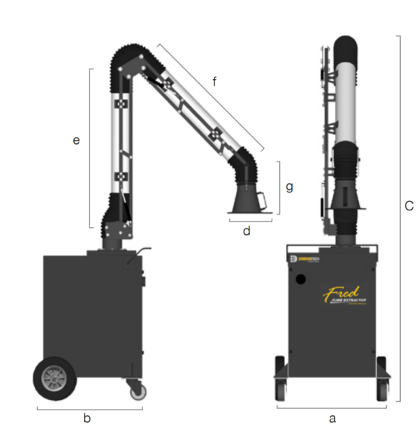 Diversitech FRED SR Self Cleaning Fume & Dust Extractor - Image 4