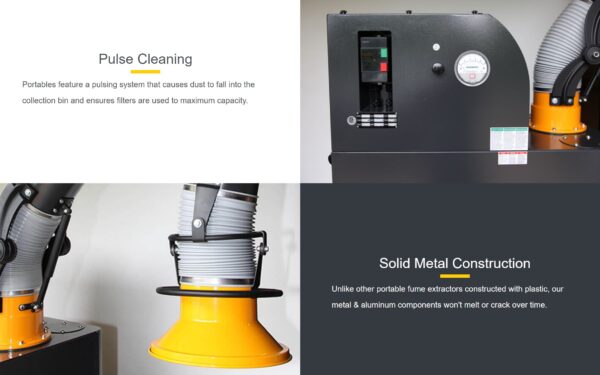 FumeXtractors FX-PT Portable Source Capture Fume Extractor and Dust Collector - Image 6