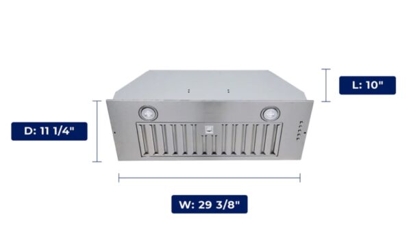 Hauslane IN-R100 Convertible Range Hood Insert 30 Inch - Image 7