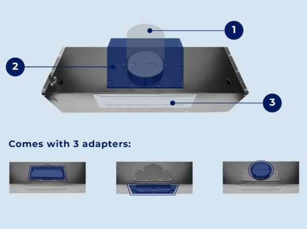 Hauslane UC-B018 Convertible Under Cabinet Range Hood 30 Inch - Image 9