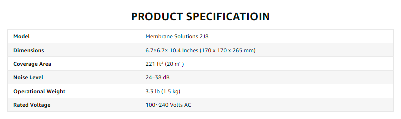Membrane Solutions 2J8 Air Purifier with True HEPA and Carbon Filters - Image 10