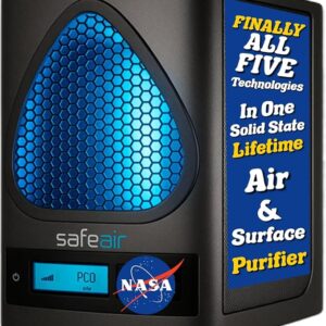 SafeAir Ultra UV-C Germicidal Dust Collector & Fume Extractor Air Purifier - Black