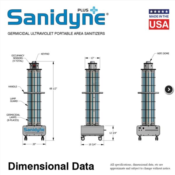 Atlantic UV Corporation Sanidyne Plus Portable UV Air and Surface Sanitizer System - Image 5