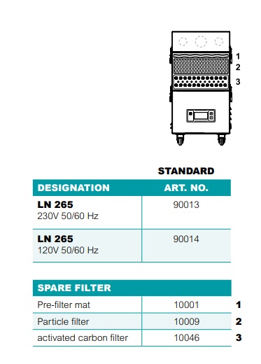 TBH LN265 High Volume Laser Dust Collector & Fume Extraction System - Image 2