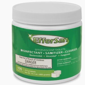 EfferSan 100-count 4 gram Hypochlorous Acid (HOCL) Disinfectant Cleaning Tablets
